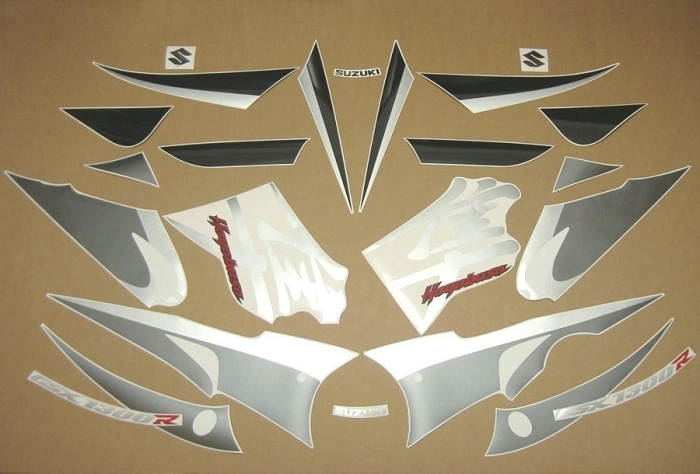 Suzuki Hayabusa 2005 mit Titangrau/Schwarz Motorrad Dekor