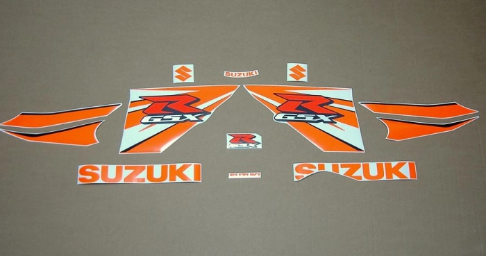 Suzuki GSX-R 1000 2009-2014 with Neon-Orange Motorcycle Decals