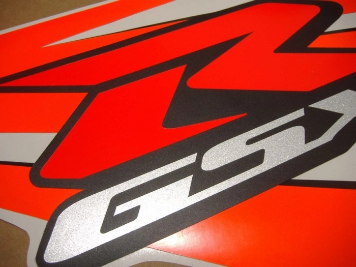 Suzuki GSX-R 1000 2009-2014 with Neon-Orange Vinyl-Sticker