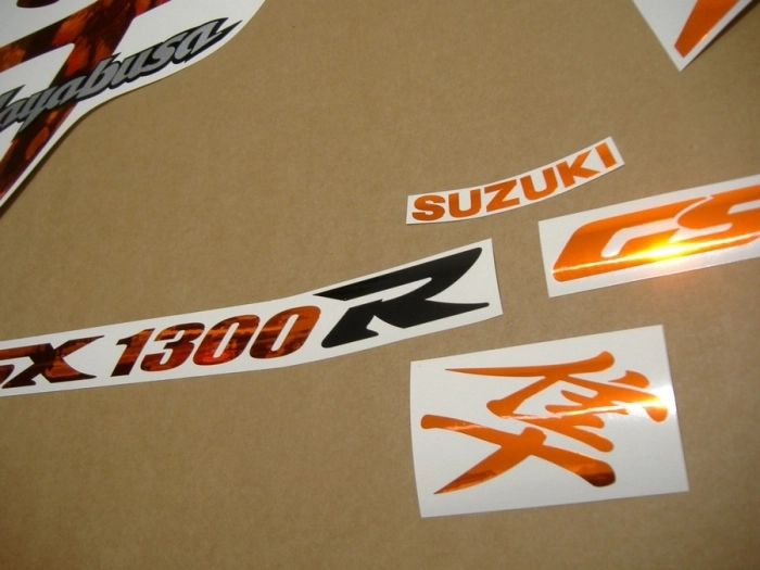 Restauration Aufkleber-Set für Suzuki Hayabusa 1999-2007 in Chrome-Orange
