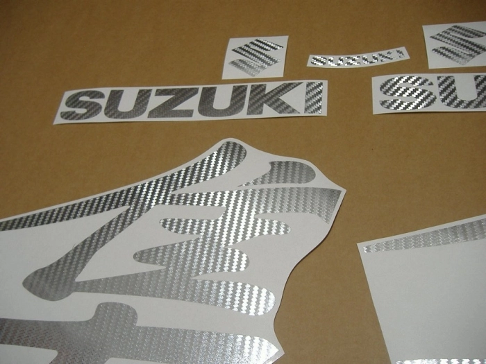 Restauration Aufkleber-Set für Suzuki Hayabusa 1999-2007 in Carbon-Silber