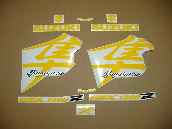 Suzuki Hayabusa 1999-2007 with Yellow Motorcycle Decals