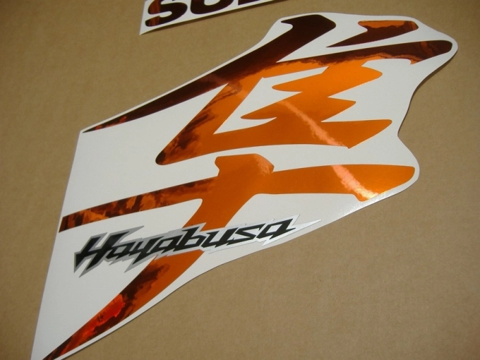 Suzuki Hayabusa 2008-2019 with Chrome-Orange Replica Decal