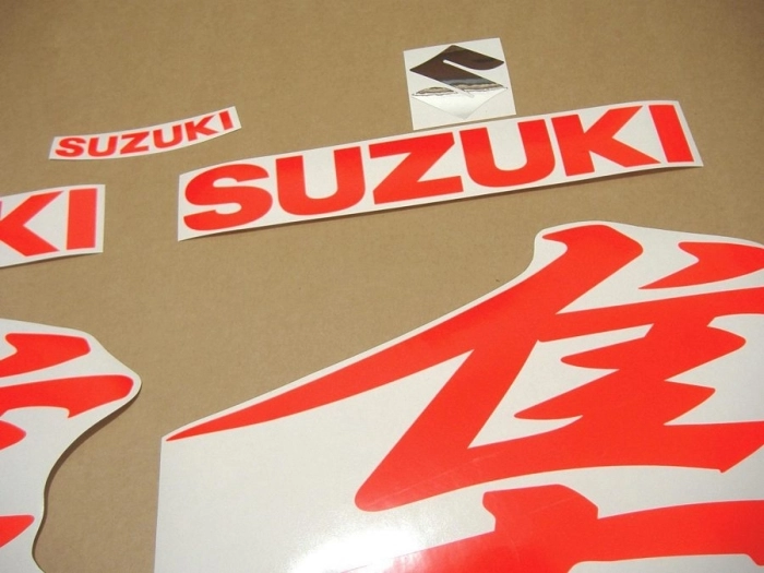 Restauration Aufkleber-Set für Suzuki Hayabusa 2008-2019 in Fluoreszierend-Rot