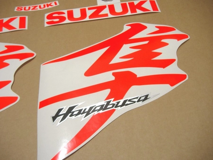 Suzuki Hayabusa 2008-2019 - Fluoreszierend-Rot - Custom-Aufkleber-Dekor