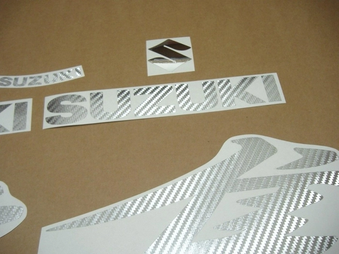 Suzuki Hayabusa 2008-2019 mit Carbon-Silber Motorrad Dekor