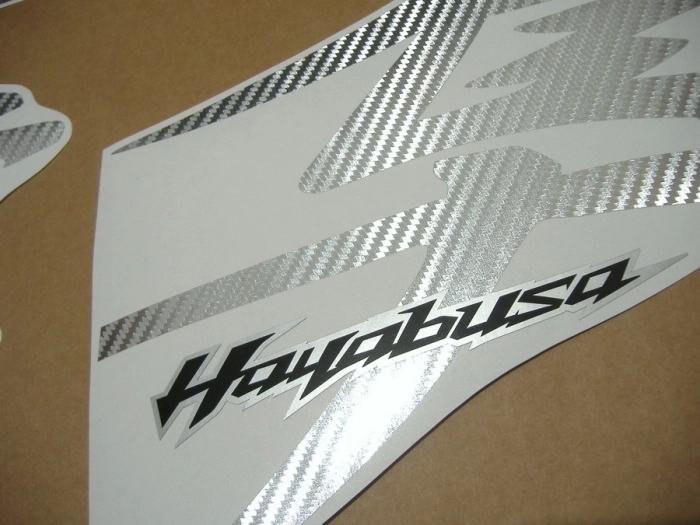 Suzuki Hayabusa 2008-2019 - Carbon-Silber - Custom-Aufkleber-Dekor