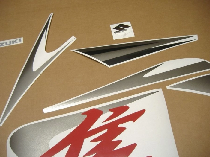 Suzuki Hayabusa GSX-1300R 2008-2014 - Grau/Rot - Custom-Aufkleber-Dekor