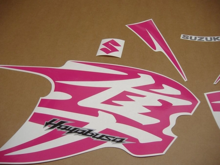 Restauration Aufkleber-Set für Suzuki Hayabusa GSX-1300R 2010-2011 in Pink