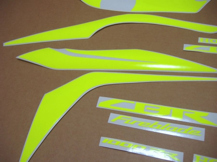 Honda CBR 1000RR 2008-2011 - Neon-Yellow - Custom-Sticker-Decals