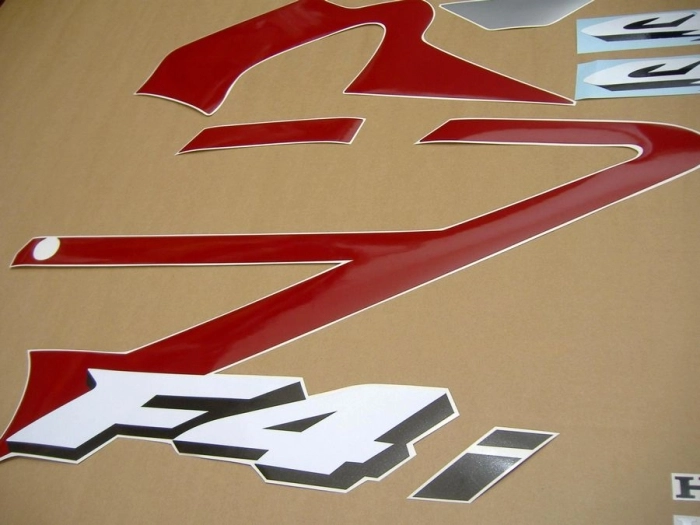 Honda CBR 600 F4i mit Burgunder/Perl-Silber Motorrad Dekor