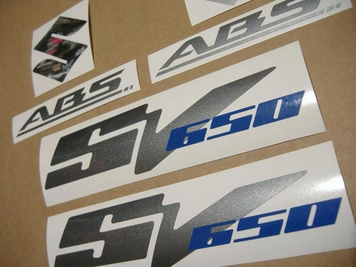 Suzuki SV 650 2009 - Silver - Sticker-Decals