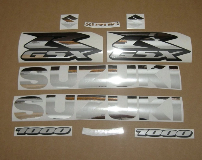 Suzuki GSX-R 1000 Universal with Chrome Motorcycle Decals