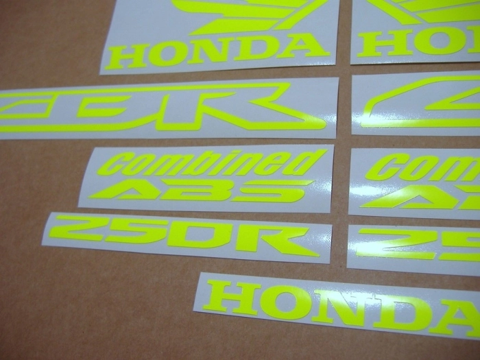 Honda CBR 250R with Neon-Yellow Replica Decal