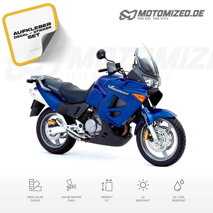 Honda XL 1000V Varadero 2005 in dunkelblau mit Aufkleber-Dekor