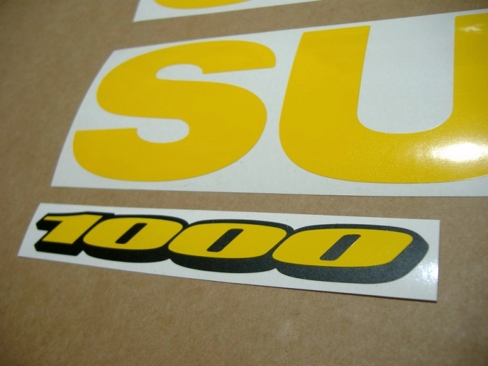 Restoration Sticker for Suzuki GSX-R 1000 Universal in Yellow