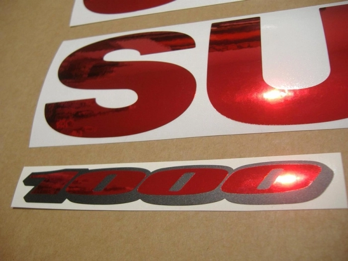 Restoration Sticker for Suzuki GSX-R 1000 Universal in Chrome Red