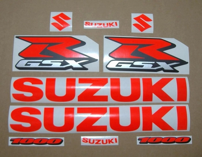 Suzuki GSX-R 1000 Universal with Neon-Red Motorcycle Decals