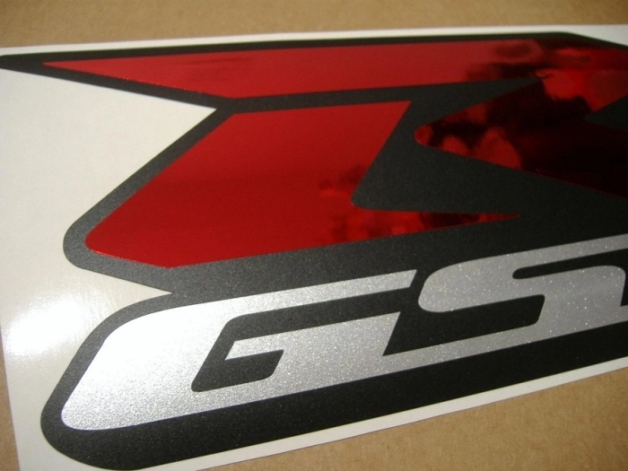 Suzuki GSX-R 750 Universal - Chrome Rot - Custom-Aufkleber-Dekor