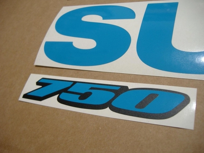 Suzuki GSX-R 750 Universal with Lightblue Replica Decal