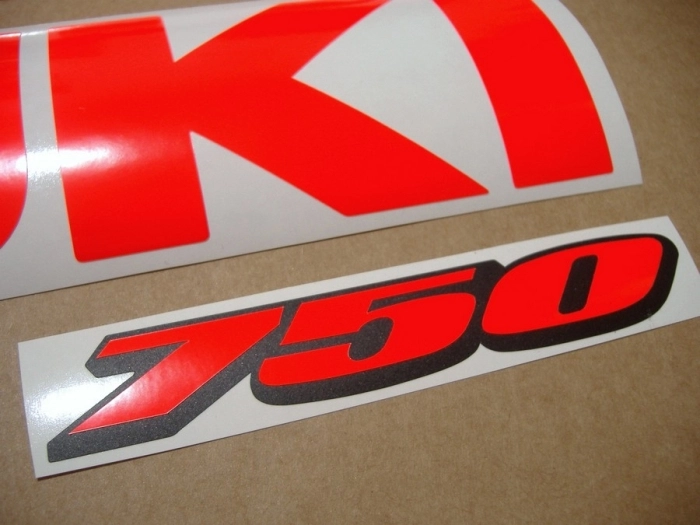 Restoration Sticker for Suzuki GSX-R 750 Universal in Neon-Red