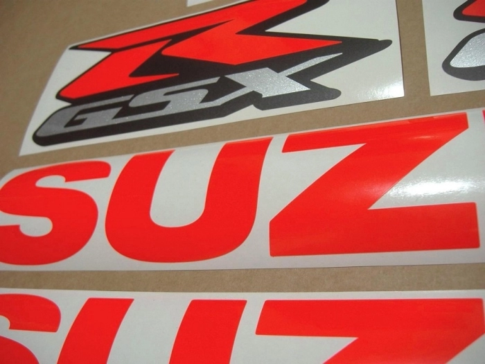 Suzuki GSX-R 750 Universal with Neon-Red Vinyl-Sticker