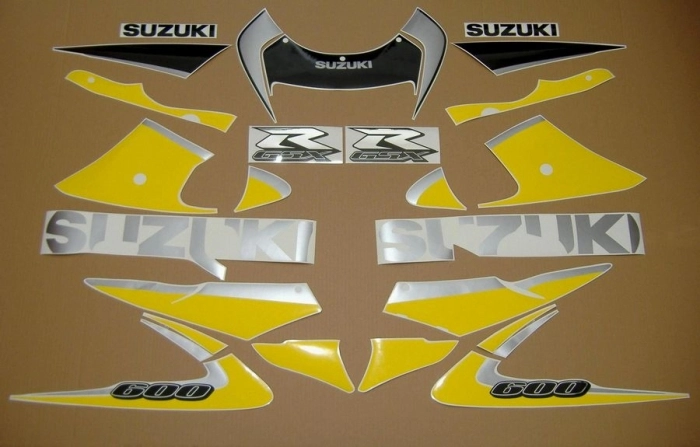 Restoration Sticker for Suzuki GSX-R 600 2000 in Yellow/Black