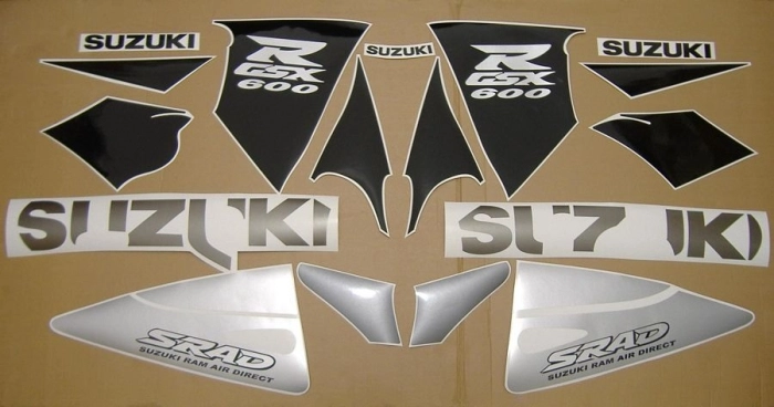 Suzuki GSX-R 600 1998 - Silber - Aufkleber-Dekor