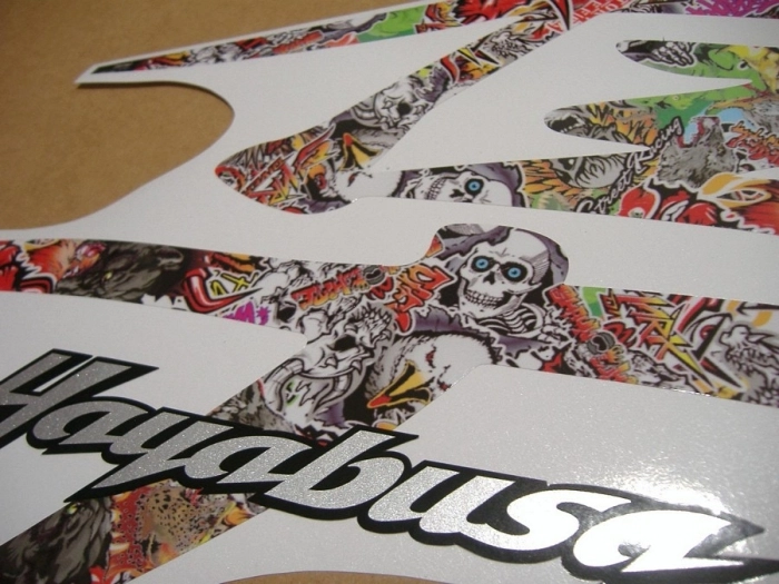 Suzuki Hayabusa 1999-2007 with Graffiti Vinyl-Sticker