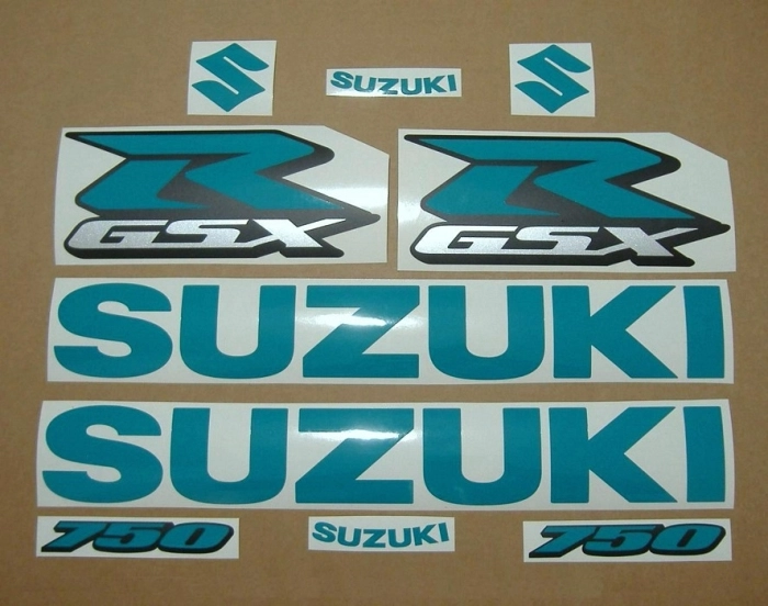 Suzuki GSX-R 750 Universal with Opal-Green Motorcycle Decals