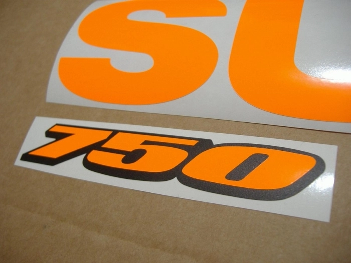 Restoration Sticker for Suzuki GSX-R 750 Universal in Neon-Orange