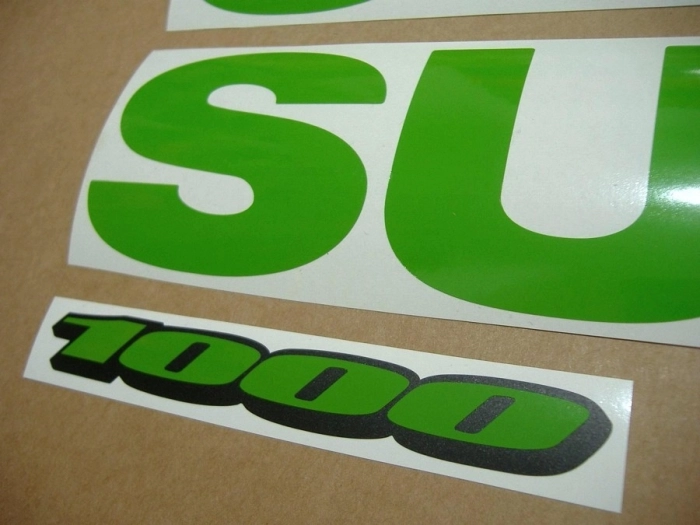 Suzuki GSX-R 1000 Universal with Lime-Green Vinyl-Sticker