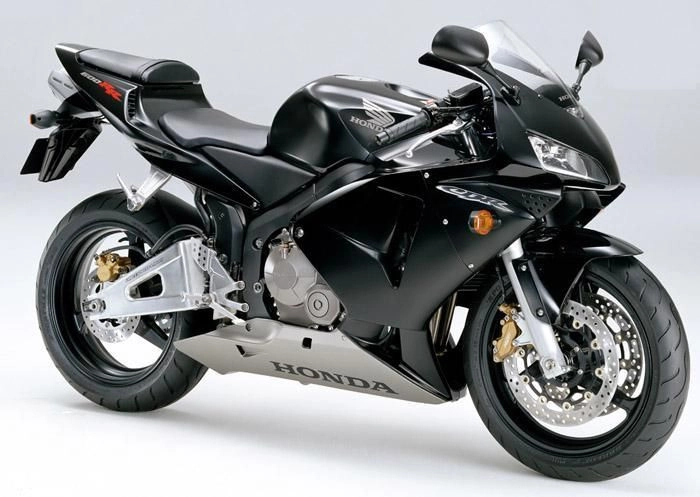 Honda CBR 600RR 2003 in schwarz mit Aufkleber-Dekor