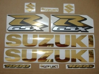 Suzuki GSX-R 1000 Universal with Chrome-Gold Motorcycle Decals