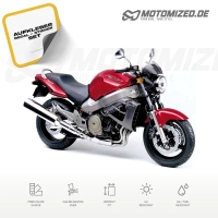 Honda X11 2000 with Red Motorcycle Decals