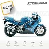 Honda VFR 750 1995 with Green Motorcycle Decals