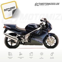 Honda VFR 750 1996 with Darkblue Motorcycle Decals