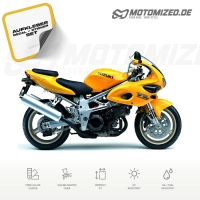 Suzuki TL 1000S 1999 with Yellow Motorcycle Decals