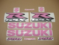 Suzuki GSX-R 750 Universal with Barbie Pink Motorcycle Decals