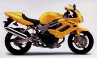 Honda VTR 1000F Superhawk 2000 with Yellow Motorcycle Decals
