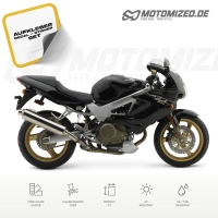 Honda VTR 1000F Superhawk 2002 with Black Motorcycle Decals