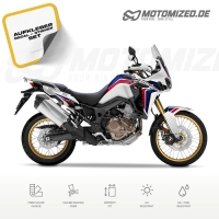 Honda CRF 1000L Africa Twin 2015 with White/Red/Blue Motorcycle Decals