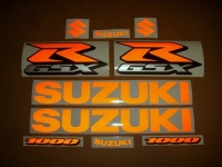 Suzuki GSX-R 1000 with Reflective Orange Motorcycle Decals