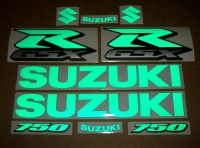 Suzuki GSX-R 750 - Reflektierend Grün - Aufkleber-Dekor