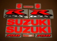 Suzuki GSX-R 750 - Reflektierend Rot - Aufkleber-Dekor