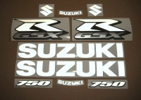 Suzuki GSX-R 750 - Reflektierend Weiß - Aufkleber-Dekor