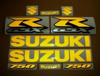 Suzuki GSX-R 750 - Reflektierend Gelb - Aufkleber-Dekor