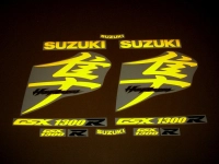 Suzuki Hayabusa 2008-2015 with Reflective Yellow Motorcycle Decals