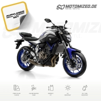 Yamaha MT-07 2016 with Silver/Blaue Motorcycle Decals