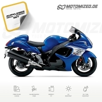 Suzuki Hayabusa 2017 with Blue/White Motorcycle Decals